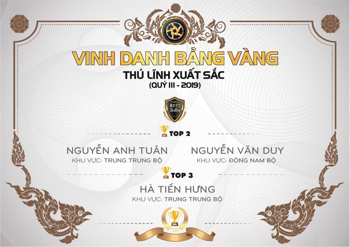 VINH DANH NHÂN VIÊN XUẤT SẮC QUÝ III 2019