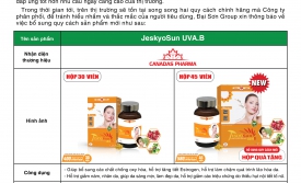 Thông báo bổ sung quy cách mới sản phẩm JeskyoSUN UVAB