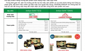 Thông báo cải tiến sản phẩm Jeskyo GOLD 7